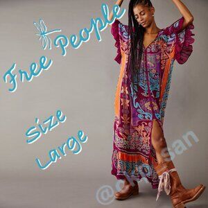NWOT Free People Back To Barcelona Kaftan Sz L